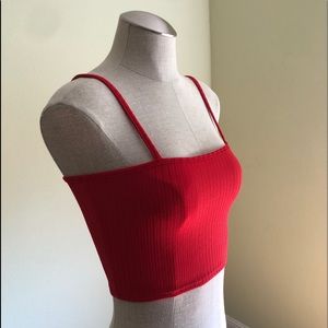 Red crop top